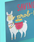 No Prob-Llama Money Box - Turquoise