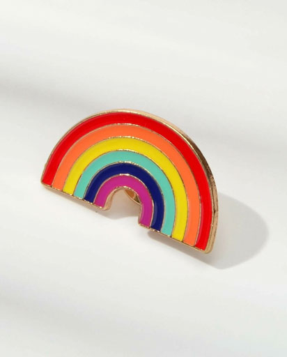 Happy Rainbow Pin Badge